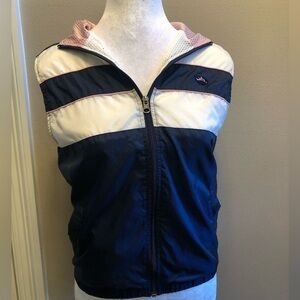 Vintage Hanes Sport Windbreaker Vest Girls Size 10/12 Pink Navy